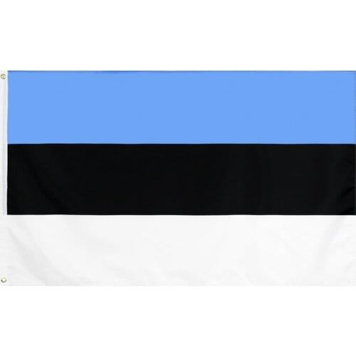 Estonia National Flag Football Banner Polyester Flag 90*150cm For Festival Home Garden Decoration Party Supplies