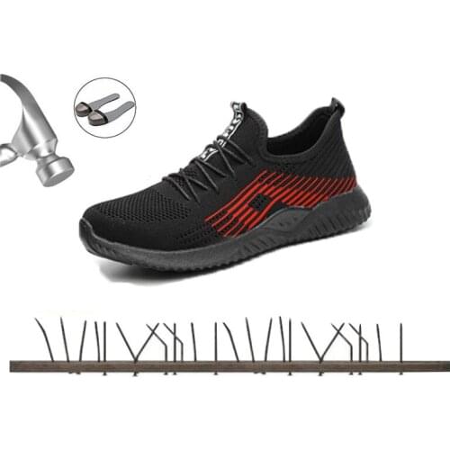 Indestructible Men Steel Toe Air Safety Boot Male Breathable Construction Anti-Smashing Puncture-Proof Work Shoes Casual Sneaker