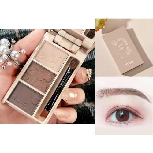 Full Set Eyebrow Powder With Double Head Brush Waterproof Long-lasting Not Flying Powder Easy Drawing Cosmetic Makeup Set TSLM2