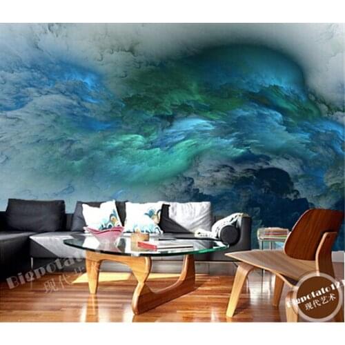 Custom ceiling wallpaper, star Nebula oil painting for the living room bedroom ceiling wall waterproof wallpaper papel de parede