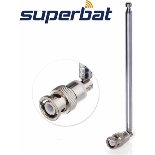 Superbat Portable 765mm FM Radio Scanner BNC Plug Connector Telescopic Antenna Q9 UHF HG