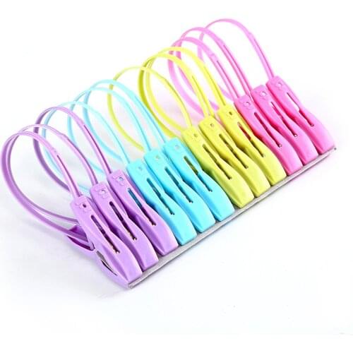 12PCS Non-slip Clothespin Multifunctional Windproof Clip Portable Travel Cloth Hanger Clothespin Towel Sock Organizer kindness