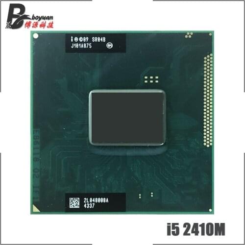 Intel Core i5-2410M i5 2410M SR04B 2.3 GHz Dual-Core Quad-Thread CPU Processor 3M 35W Socket G2 / rPGA988B
