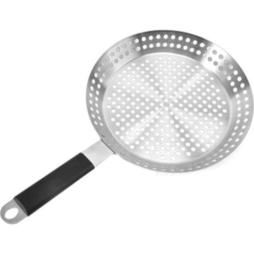 Durable Stainless Steel Round Multi Holes Oil Draining Barbecue Roast Chicken Tray Grilling Rack