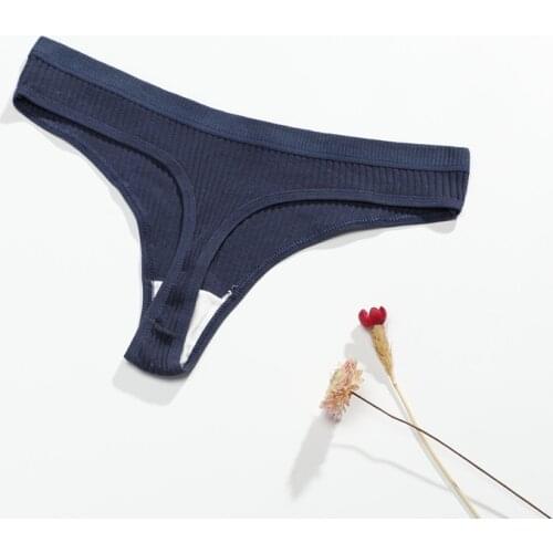 Womens Thongs Womens Cotton Temptations Sexy T Pants Girls Underwear Fashion Solid Color Womens Thread Triangle Direct Sales