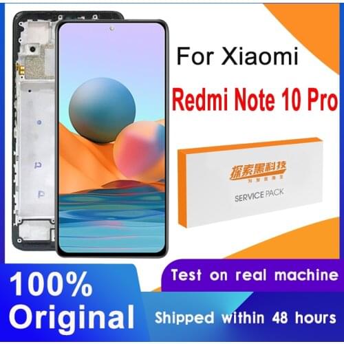 Original 6.67" LCD For Xiaomi Redmi Note 10 Pro M2101K6G AMOLED Display Touch Screen Digitizer Assembly Redmi Note 10 Pro Max