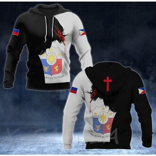 JESUS In PHILIPPINES Flag God Christian Cross 3D Printed Man Female Zipper HOODIE Pullover Sweatshirt Hooded Jersey Tracksuits