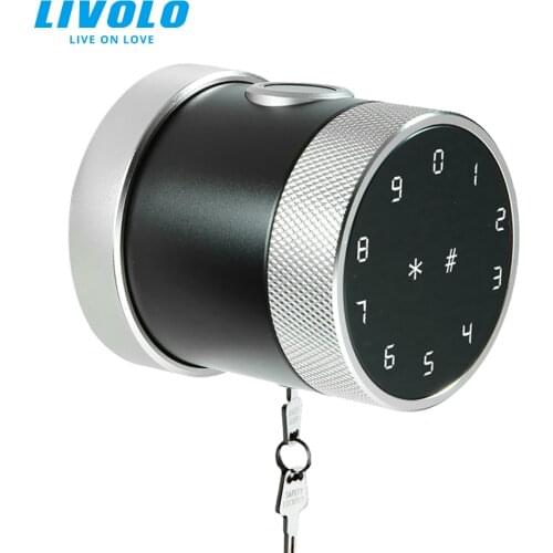LIVOLO LVD-06 Smart Wifi Wireless Round Lock, Fingerprint Keypad Control, App Operation,5 Ways Open Methods,Timer Function