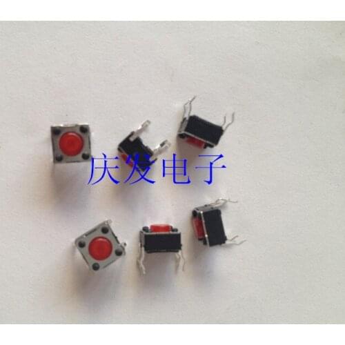 High Quality 6*6*4.3MM Tact Switch Vertical Copper Foot Induction Cooker (Red handle transparent) original