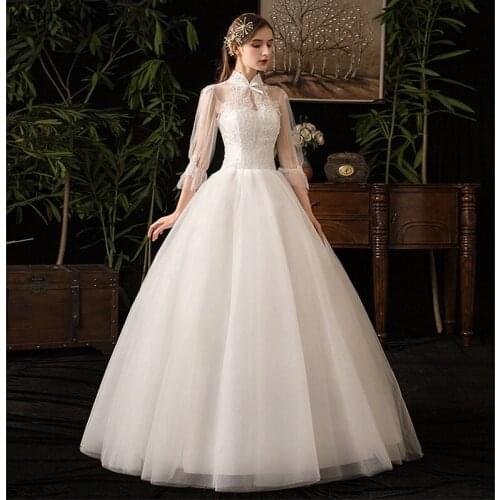 KAUNISSINA Vestidos De Novia Ball Gown Tulle Wedding Dresses Princess Appliques Robe De Mariee Vintage Wedding Party Bride Dress