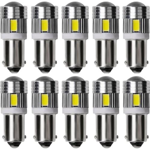 10X BA9S T4W T11 233 363 LED Bulbs 5630 6SMD Car Parking Light Interior Reading Lamps Motor Dome Bulbs White Blue Red Green 12V