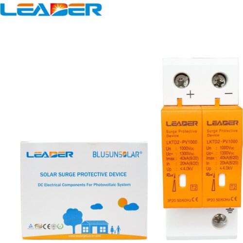 1pcs CE Approved 2P DC 1000V SPD 20-40kA DC Surge Suppressors/ DC Surge Protector for Solar System Protection