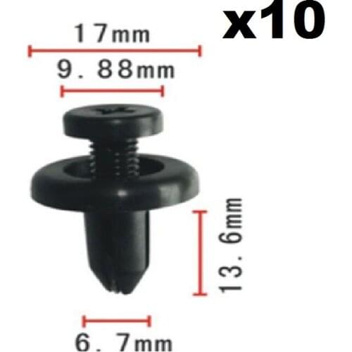 10x For Honda Screw expansion buckle Aperture: 7mm / Nylon Retainer Clip New