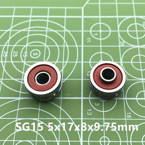 2019 New Limited Steel Free Shipping 5pcs Sg15 Sg5rs U Groove Ball Bearings 5x17x8x9.75mm For Embroidery Machine Double Row