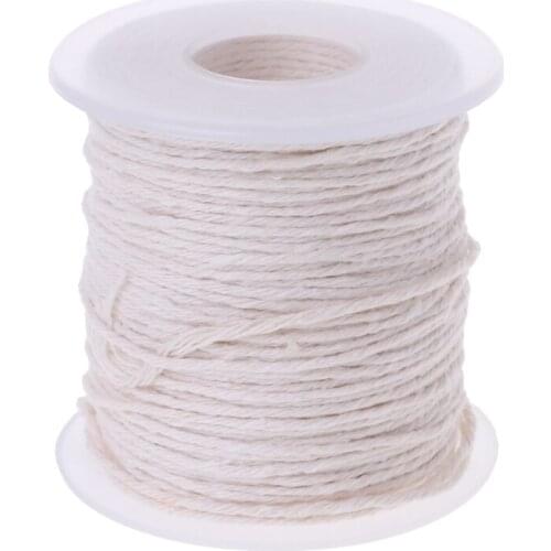 61m Cotton Braid Candle Wick Core Spool Non-smoke DIY Oil Lamps Candles Supplies