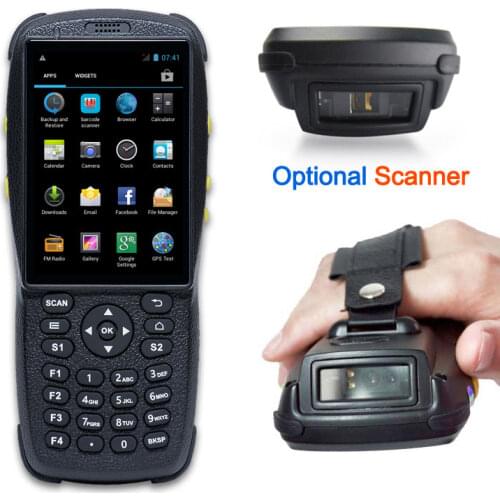 Android Mobile Phone Industrial PDA For inventory management with Free SDK Barcode Scanner NFC Reader