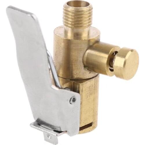 Car Tire Inflator Chuck Air Compressor Pump Lock On Nozzle Fine Thread Deflation