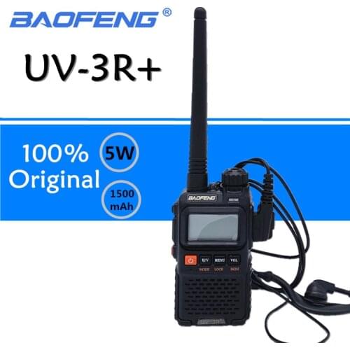 Baofeng UV-3R Plus Walkie Talkie UHF VHF Mini UV 3R+ Portable CB Radio VOX Flashlight FM Transceiver Ham Radio Amador UV3R