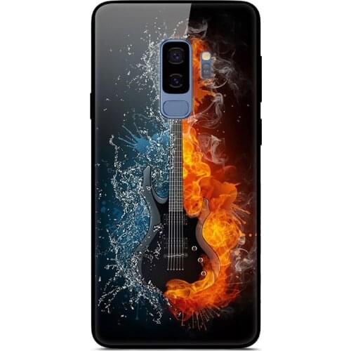 For Samsung Galaxy S9 Plus Phone Case Tempered Glass Case Back Cover Series 1