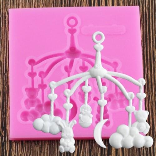 Baby Series Bear Silicone Mold Baby Birthday Cake Decorating Tools Cupcake Baking Fondant Chocolate Candy Molds