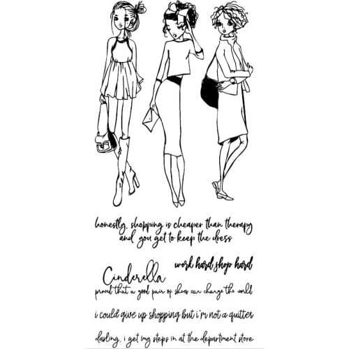 Girl Clear Stamp Or stamp for DIY Scrapbooking/Card Making/Kids Fun Decoration Supplies A534