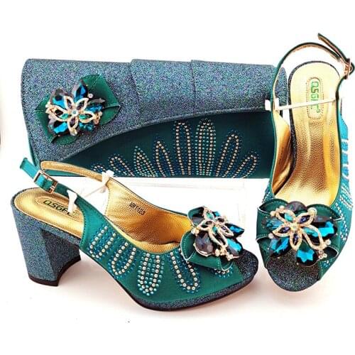 Doershow Italian Shoes With Matching Bags Set Italy African Womens Party Shoes and Bag Sets beautiful Women shoes! SFG1-13