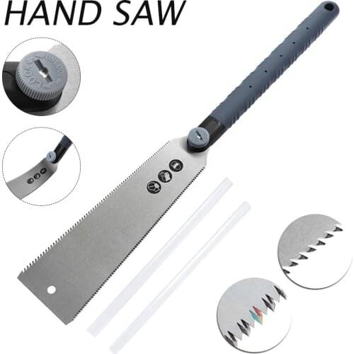 Double Edged Japanese Pull Saw 250mm SK5 Steel Flexible Blade 6-10/18 TPI Hand Saw for Woodworking Cutting