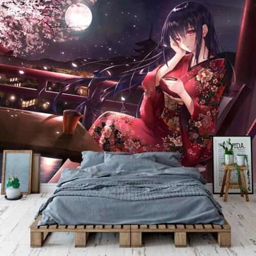 Beautiful Sakura girl Wallpaper Custom 3D Wall Papers Japanese anime Photo Wallpaper Mural Girls Kid Bedroom Cosplay Cartoon