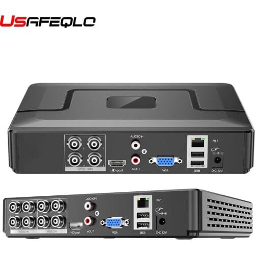 USAFEQLO Hybrid 4CH 8CH AHD 5MP Mini DVR NVR H.265 XVR Video Recorder for Analog AHD Camera Camera HDMI Onvif Surveillance DVR