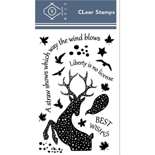 Hot selling deer alphabet transparent clear stamp / silicone seal roller stamp DIY scrapbook album / card production