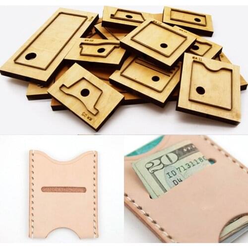 Herramientas para cuero leather craft template fabric cutter one piece mini money clip case knife mould cutter hand punch tool