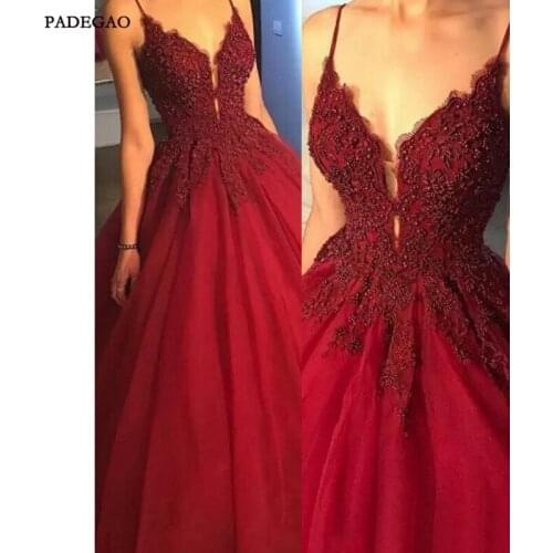 Red Gorgeous Evening Dress A-Line Beading Prom Dresses Sleeveless Appliques Evening Dresses Custom Made Vestido de noche