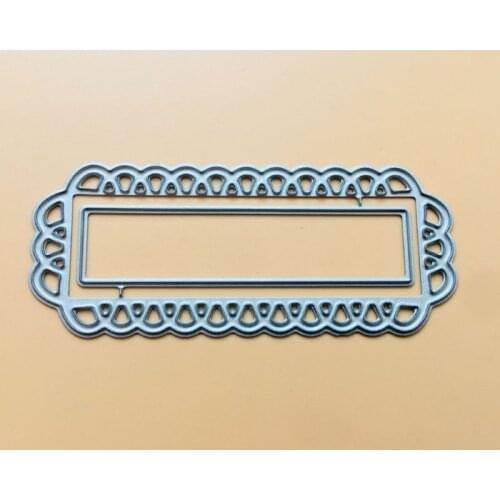 Lace Rectangle Metal Cutting Dies Stencil Scrapbooking DIY Album Stamp Paper H58C