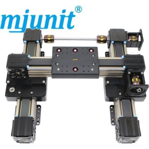 Mjunit MJ80 belt drive linear guideway rail actuator with high speed for automatic logistics warehouse racking storage shelf