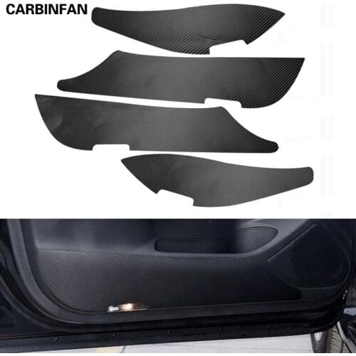 Car Styling Side Door Inner Decal Anti-kick Protective Carbon fiber Flim Sticker 4Pcs/Set For nissan teana j32 2013 - 2018