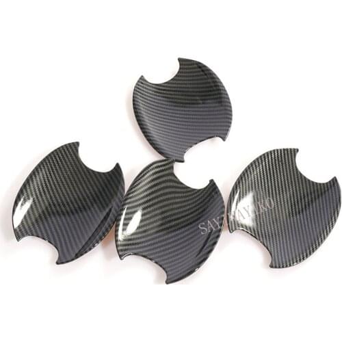 FIT FOR 2012-2016 Honda CRV CR-V carbon firber black door handle cover door bowl trimming car accessories