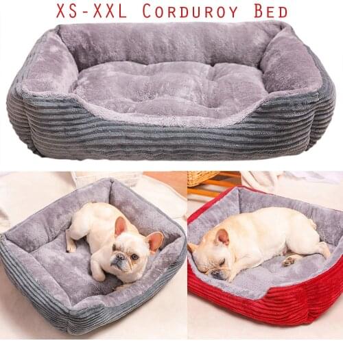 Hot New Corduroy Big Dog Bed Sofa 2xl Puppy Cat Bed Pet House Winter Warm Plush Beds Cushion for Small Breeds Dog Accessories