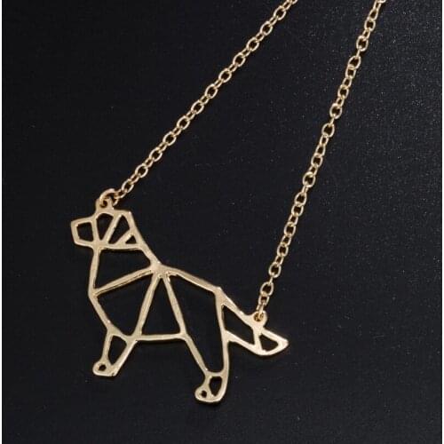 Sasusp Fashion Gold Color Chain Animal Hollow Bulldog Chokers Necklace For Women Charm stainless steel Necklaces Collares