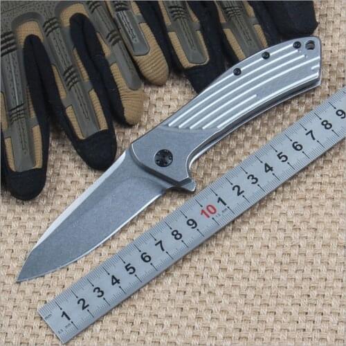 Brave Fighter 0801 60HRC D2 Blade All-Steel Handle Folding Outdoor Camping Survival Tool Tactical Pocket Utility EDC Knives