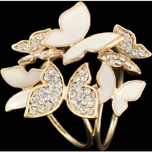 Korean Fashion Wild Butterfly Tricyclic Scarf Buckle Brooch 2021 Womens Stewardess Rhinestone Scarf Buckle Jewelry