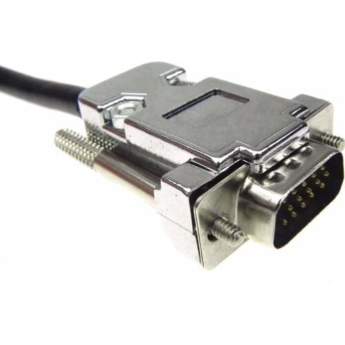 1pcs/lot DB15-15pin male Cable soldering type socket with the screws DB15 cable connector full set