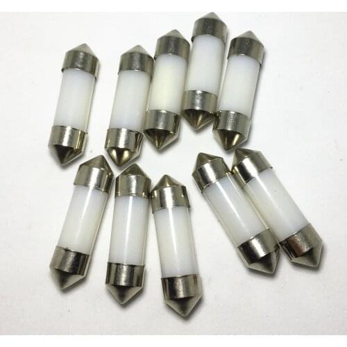 10PCS LED Festoon Dome 31mm 36mm 39mm 41mm c5w Plate Lamp led Light 12V White Bulb Milky Cover Bulbs 212-2 6418 Reading License