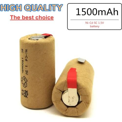 ZONE ONE Rechargeable Battery, SC NI-Cd 1.2V 1500mah With Tab Apply To LED Sound Electric Tools