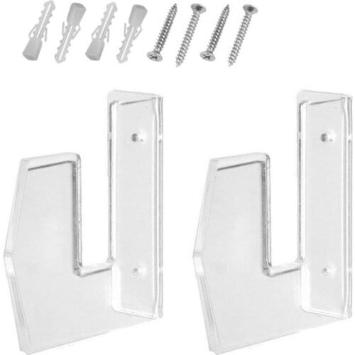 2pcs Clear Acrylic Wall Mount Skateboard Collection Deck Hanging Skateboard Bracket