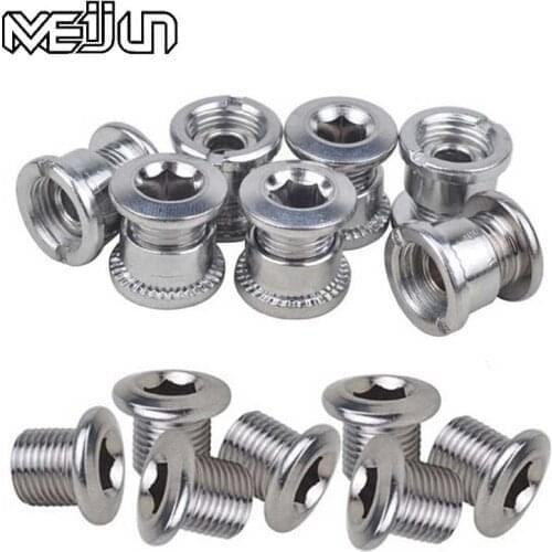 4pcs/lot MTB Mountain Bikes Road Bicycles Chain Wheel Crankset Monolock Double Screws Bolts Nut Parts
