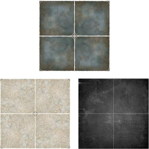 5pcs Tile Sticker Home Wall Floor Sticker Wall Decals Waterproof Tile Sticker For Kitchen Bathroom Retro Antique Self-Adhesive