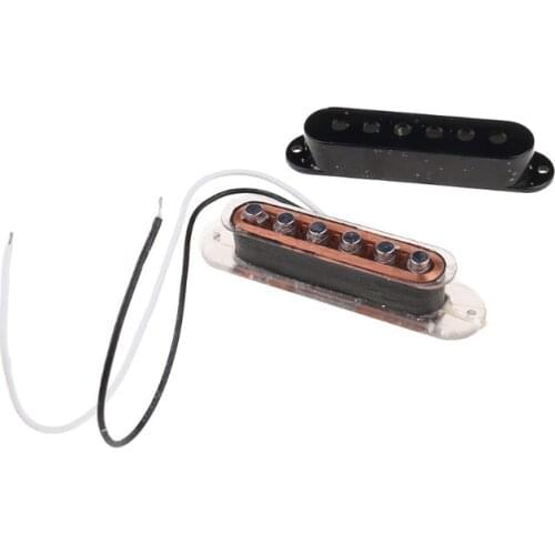 6 Strings Electric Guitar Pickups Single Coil Bass Black Stable Sustain Effect Keeps Sound Clarity 2021 NEW