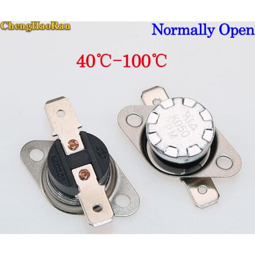 ChengHaoRan KSD301 250V10A Normally Open NO Thermostat Temperature Thermal Control Switch DegC 40 45 50 60 70 75 80 85 90 95 100