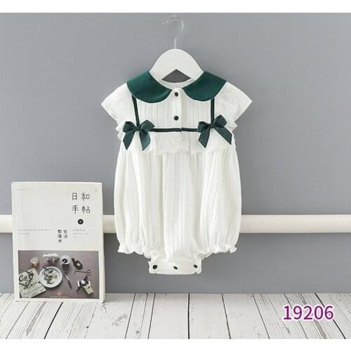 Baby Girl Summer Spring Romper 100% Cotton Newborn Girls Clothes Party Baptism Girl Baby Clothes Short Sleeve Girl Overalls 2021