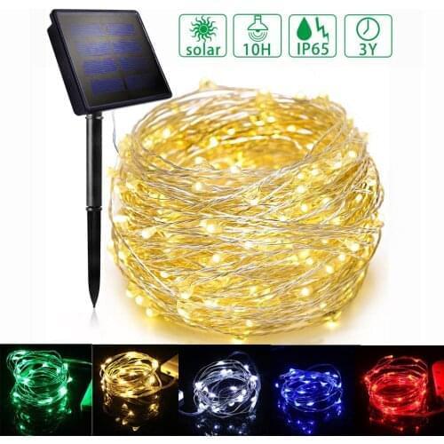 200Leds Solar Powered String Lights Outdoor Fairy Lights String Lights for Home Patio Garden Gate Yard Party Wedding Decoration